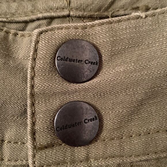 Coldwater Creek Olive Tencel Roll-Up Cargo Pants Women’s Size 6 - Picture 9 of 12